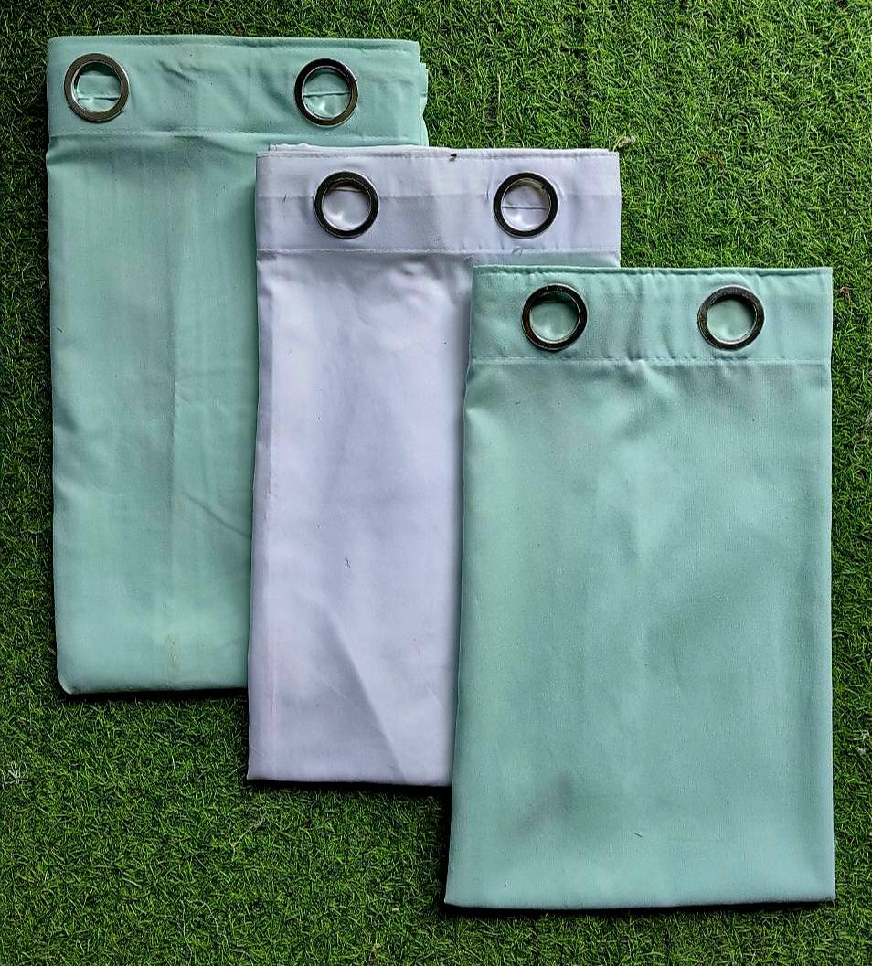 Plain Light Green 3in1 Curtain
