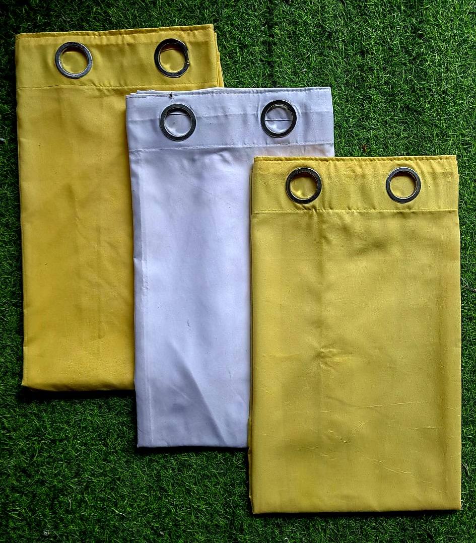 Plain Yellow 3in1 Curtain
