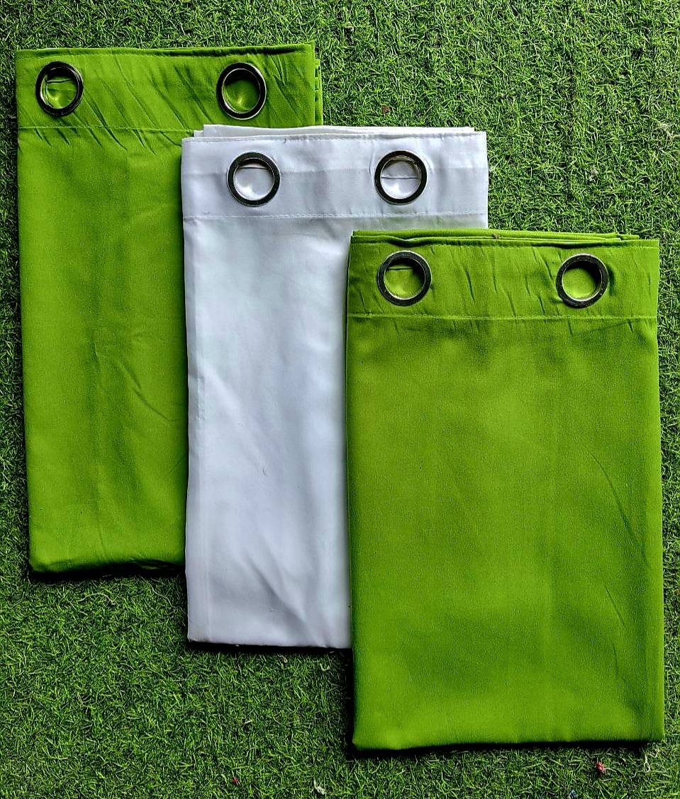 Plain Green 3in1 Curtain