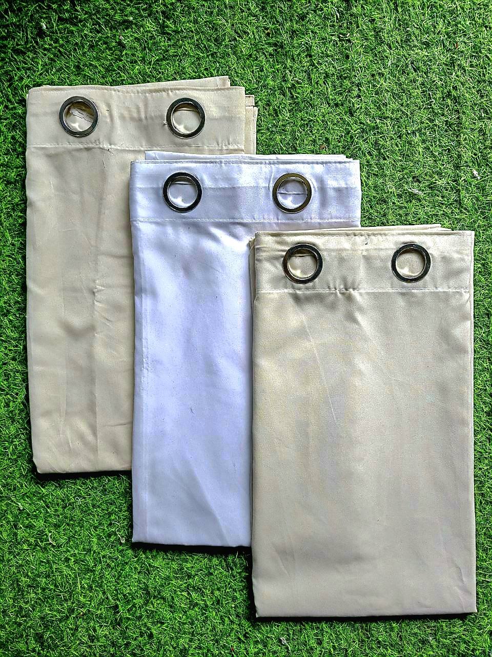 Plain Light Gray 3in1 Curtain