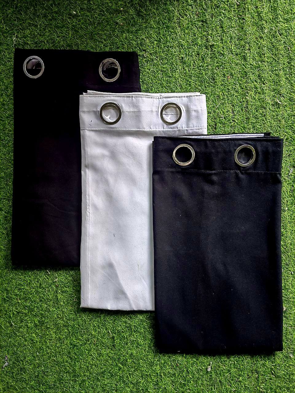 Plain Black 3in1 Curtain