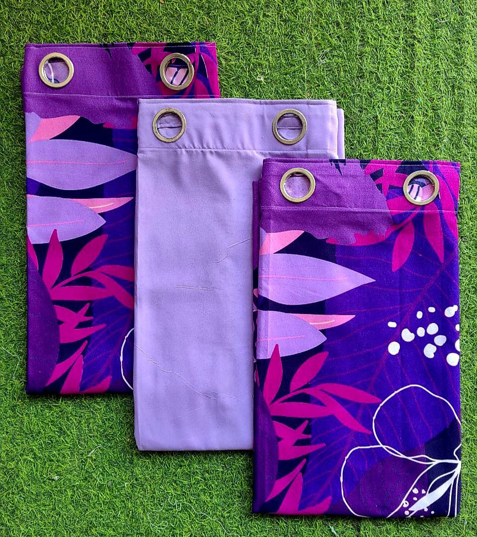 Leaves Purple 3in1 Curtain
