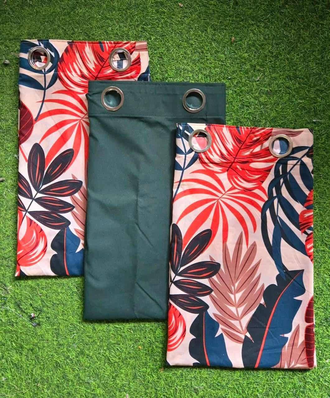 Leaves Gray 3in1 Curtain