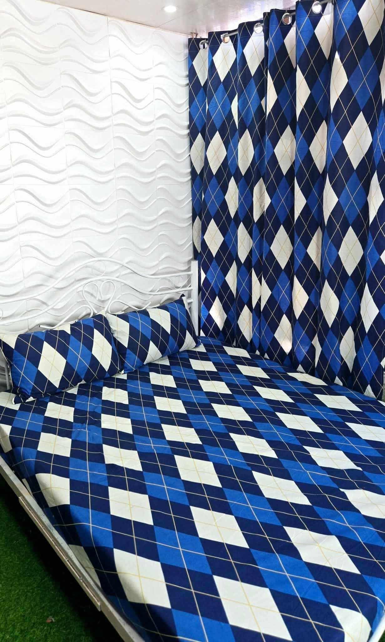 Blue Diamond Bedsheet Bundle