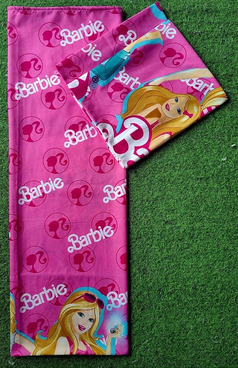 Barbie Baby Pink 1 Large kumot + 2 Large Zipper Pillowcase